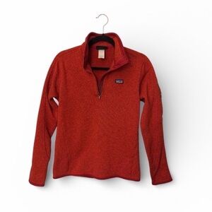 Patagonia Better Sweater Red Quarter-Zip Fleece Pull-Over Size Small/Medium